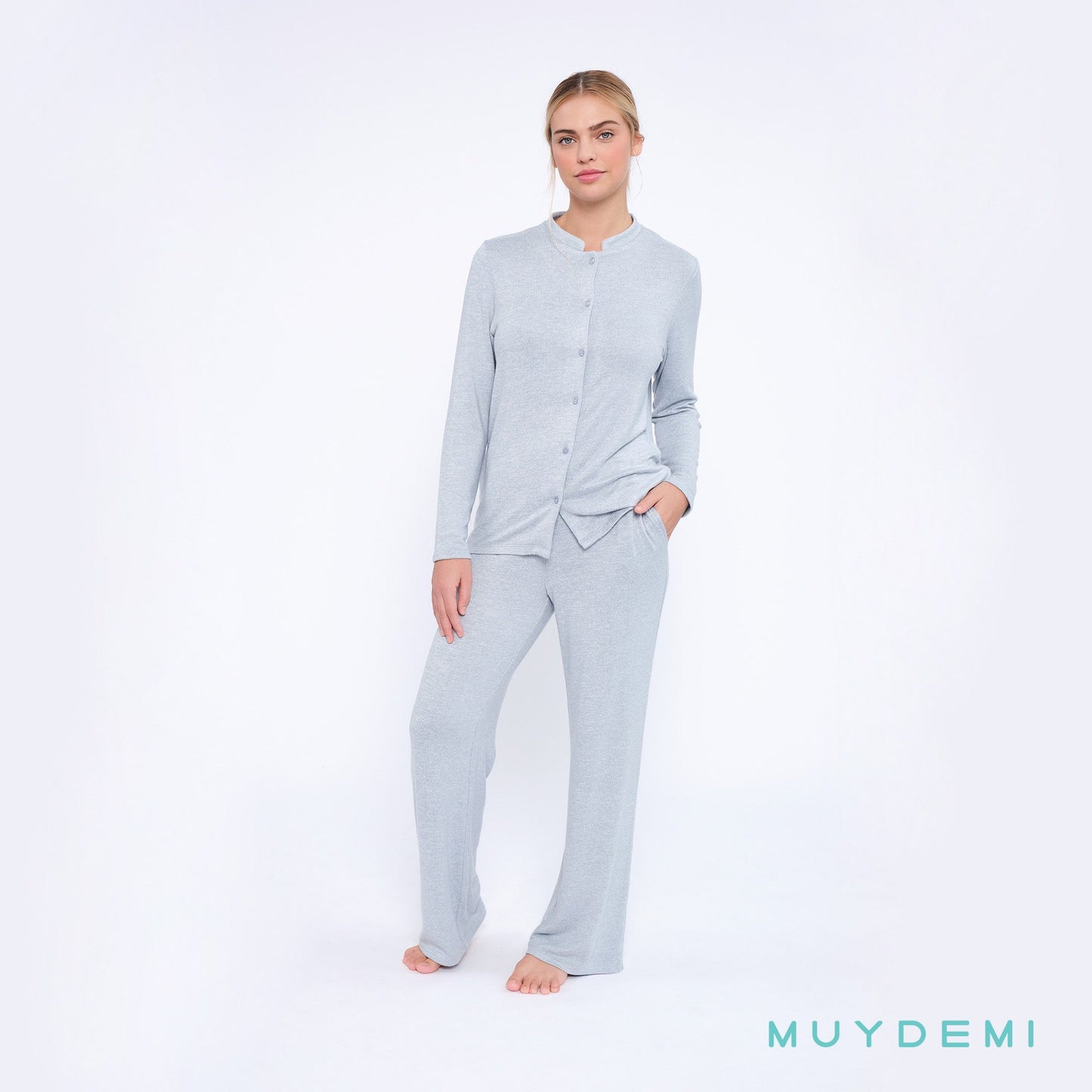 MUYDEMI PIGIAMA DONNA CON APERTURA DAVANTI INVERNO 290075